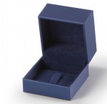 Navy Leatherette Clip Ring Box