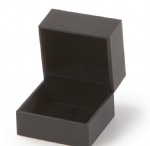 Black Textured Leatherette Ring Clip Box