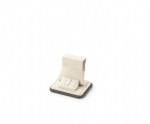 Chocolate/Beige Leatherette Short Earring/Ring Stand