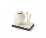 Chocolate/Beige Leatherette Earring/Pendant Stand