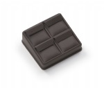 Chocolate Leatherette 4 Earring Stand