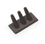 Chocolate Leatherette 3 Ring Finger Stand