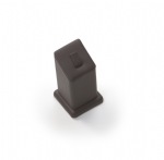 Chocolate Leatherette Tall 1 Clip Ring Stand