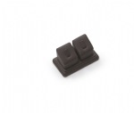 Chocolate Leatherette 2 Clip Ring Stand