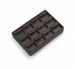 Chocolate Leatherette 12 Earring Tray