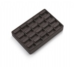 Chocolate Leatherette 20 Earring Tray