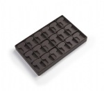Chocolate Leatherette 18 Earring Tree Tray