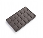 Chocolate Leatherette 18 Pendant Tray