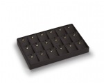 Chocolate Leatherette 18 Earring/Pendant Tray