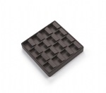 Chocolate Leatherette 16 Earring Tray