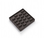 Chocolate Leatherette 18 Bar Ring Tray