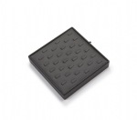 Black Leatherette 33 Ring Clip Tray