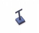 Navy Blue Leatherette Earring Stand