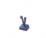 Navy Blue Leatherette Short Earring Stand