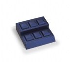 Navy Blue Leatherette 6 Watch Stand