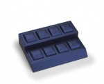 Navy Blue Leatherette 8 Watch Stand