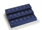 Navy Blue Leatherette 18 Watch Stand