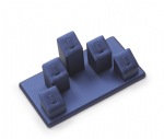 Navy Blue Leatherette 5 Clip Ring Tower