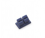 Navy Blue Leatherette 2 Ring Slot Stand
