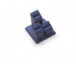 Navy Leatherette 3 Ring Slot Stand