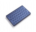 Navy Blue Leatherette 86 Slot Ring Tray