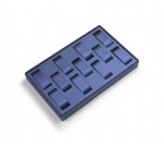 Navy Blue Leatherette 11 Watch Tray