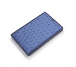 Navy Blue Leatherette 65 Clip Ring Tray
