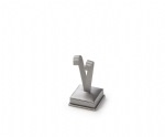 Silver Gray Leatherette Short Earring Stand