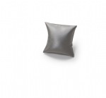 Silver Gray Leatherette Pillow