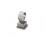 Silver Gray Leatherette Short Watch Stand