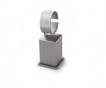 Silver Gray Leatherette Tall Watch Stand