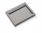 Silver Gray Leatherette Counter Pad