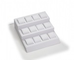 White Leatherette 12 Watch Tray