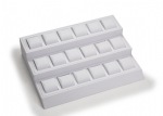 White Leatherette 18 Watch Tray