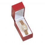 Leatherette with Gold Rim Bangle/Watch Box 