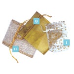 Silver And Gold Organza Pouches