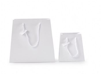 White Matte Laminated Bags (With Logo)