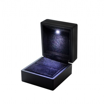 Novel Box LED Light Ring Display Box In Black