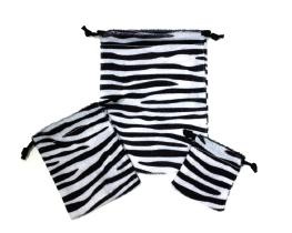 Zebra Flannel Bag 2 x 2 1/2