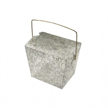 Clear Take Out Boxes with Floral Print