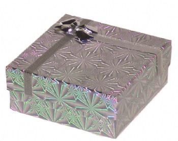 Shiny Cardboard Utility/Large Pendant Box with a Bow