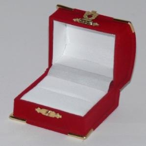 Velour Treasure Chest Ring Box