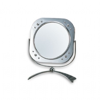 Round Silver Finished 2 Side Mirror