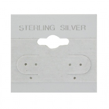 Grey "Sterling Silver"  Hanging Earring Card (x100)