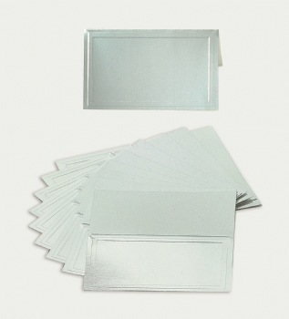 Silver Folding Metallic Foil Gift Card
