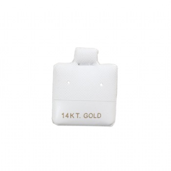 "14KT. Gold" 1" x 1" Vinyl White Puff Pad (x100)