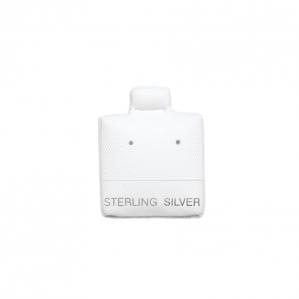 "Sterling Silver" 1" x 1" Vinyl White Puff Pad (x100)