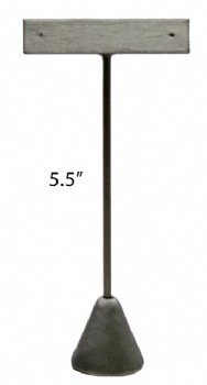 Steel Gray Earring Tree T-Bar Display Stand Medium