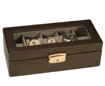 LEATHER 5 SLOT WATCH BOX - Royce Leather