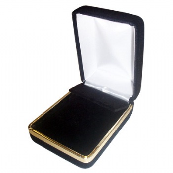 Velveteen Drop Earring/Large Box with Gold Rim  